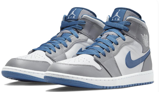 Air Jordan 1 Mid 'Cement Grey True Blue' DQ8426-014