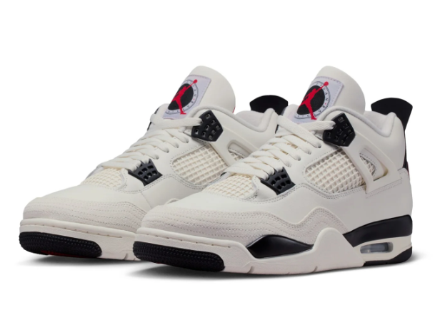 Air Jordan 4 Retro 'Sail' – Sail/Black/University Red