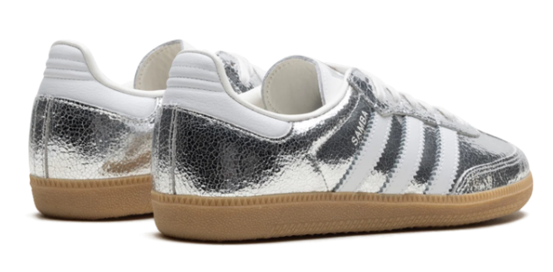 Adidas Samba OG – Silver Metallic Cracked Leather (JR0035)