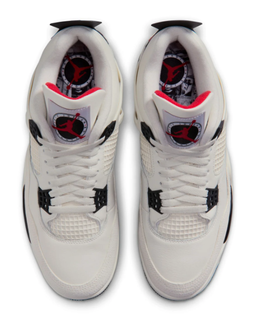 Air Jordan 4 Retro 'Sail' – Sail/Black/University Red