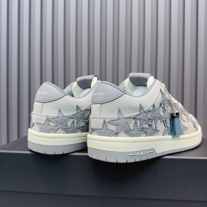 AMIRI Stars Low Sneaker — Grey & White | LA Luxury Streetwear