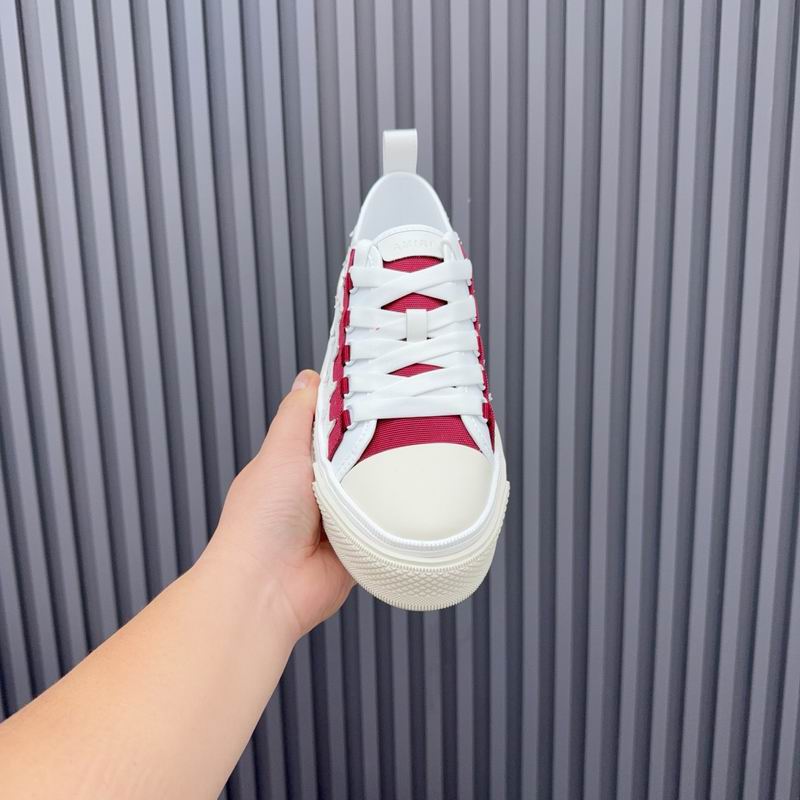 AMIRI Stars Court Low Sneaker — Crimson Red & White | LA Luxury Streetwear