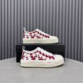 AMIRI Stars Court Low Sneaker — Crimson Red & White | LA Luxury Streetwear