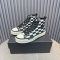 AMIRI Court High Sneaker — Black & White Checkerboard | LA Luxury Streetwear