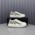 AMIRI Stars Court Low Sneaker — White & Gold | LA Luxury Streetwear