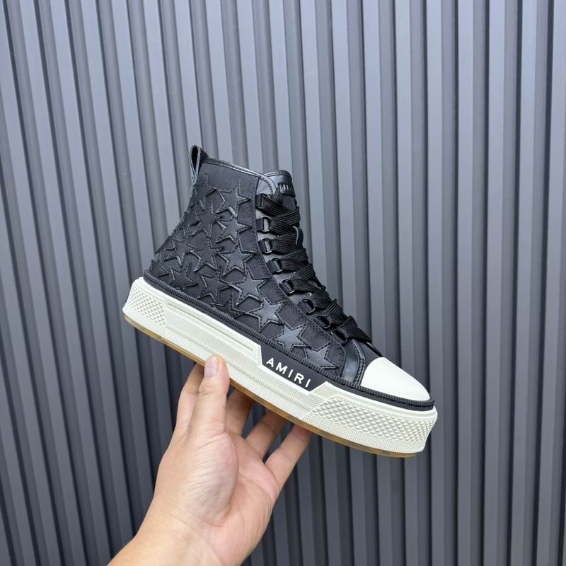 AMIRI Stars Court High Sneaker — All Black | LA Luxury Streetwear