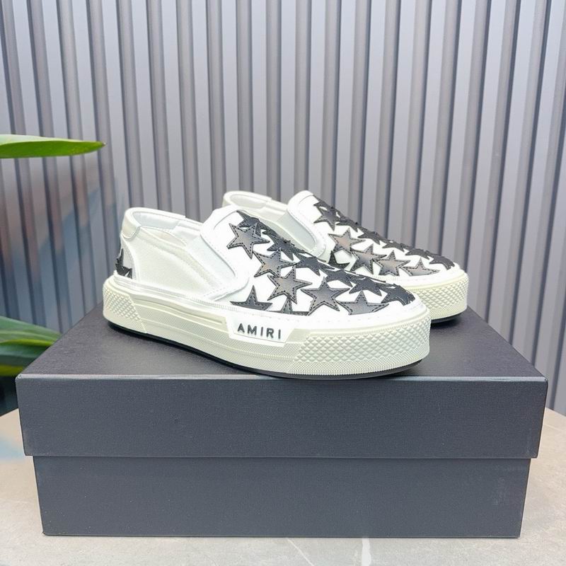 AMIRI Stars Court Slip-On Sneaker — White & Charcoal | LA Luxury Streetwear