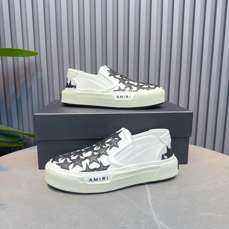 AMIRI Stars Court Slip-On Sneaker — White & Charcoal | LA Luxury Streetwear