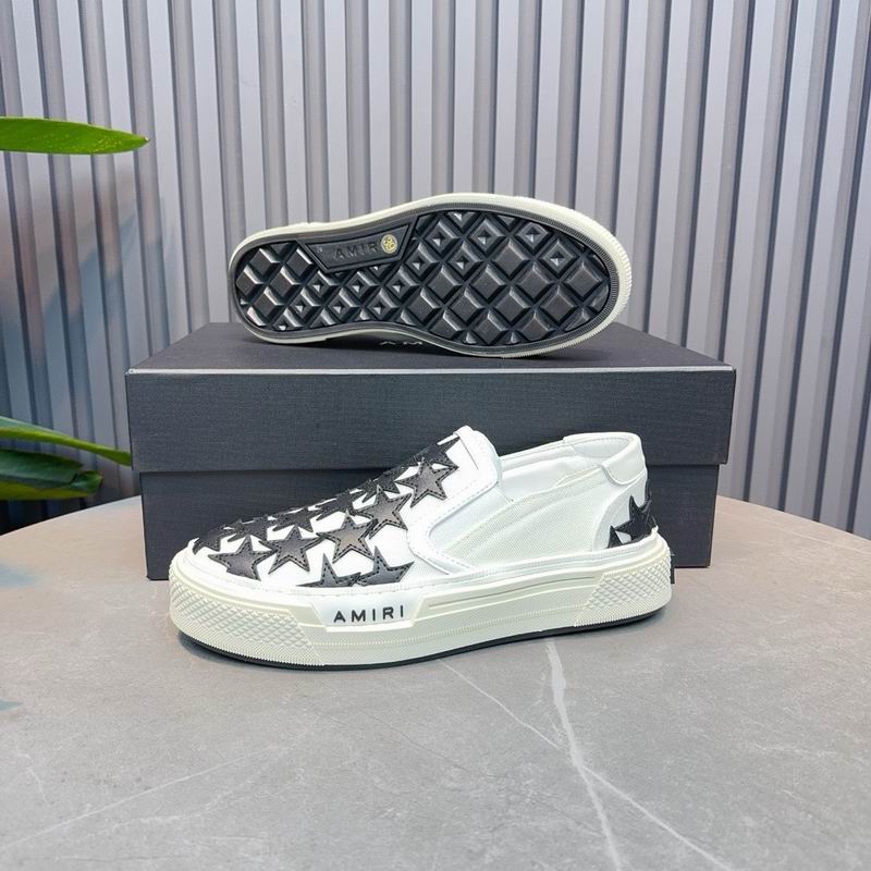 AMIRI Stars Court Slip-On Sneaker — White & Charcoal | LA Luxury Streetwear