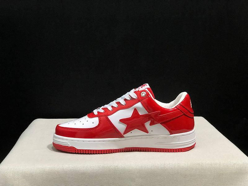 BAPE STA Low Shark Face — Red / White