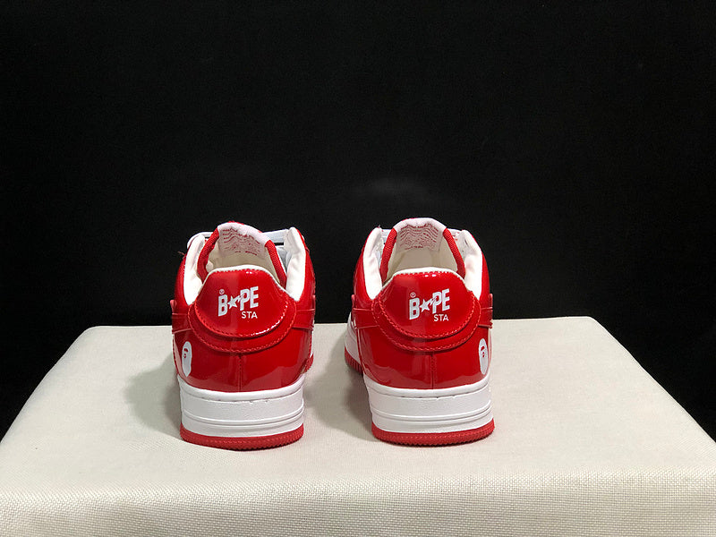 BAPE STA Low Shark Face — Red / White