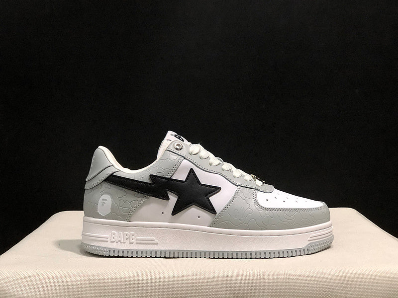 BAPE STA Low – White / Grey / Black