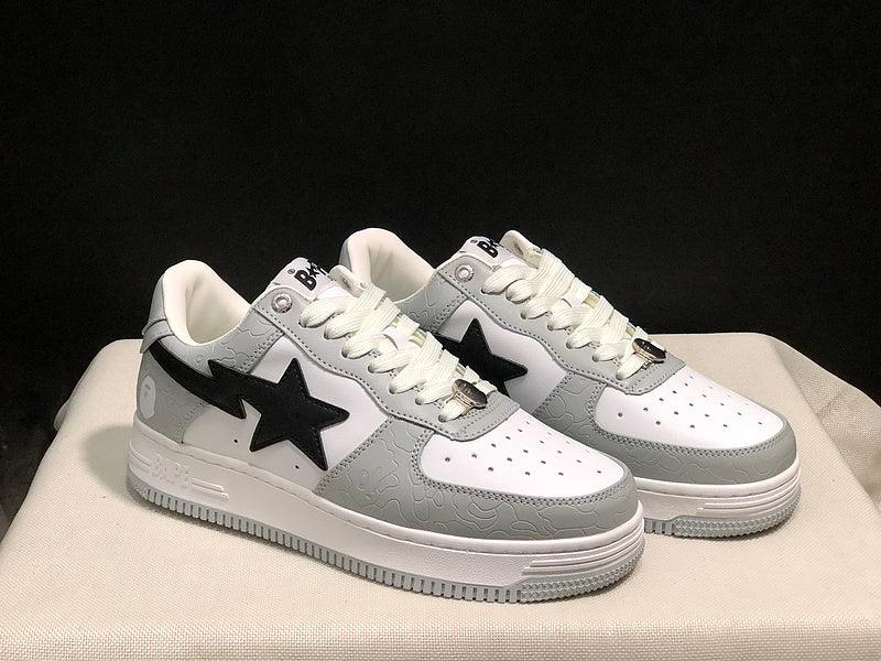 BAPE STA Low – White / Grey / Black