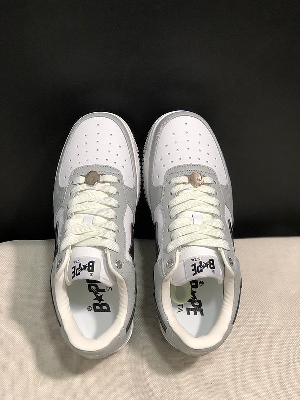 BAPE STA Low – White / Grey / Black
