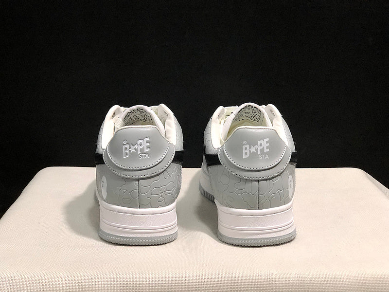 BAPE STA Low – White / Grey / Black
