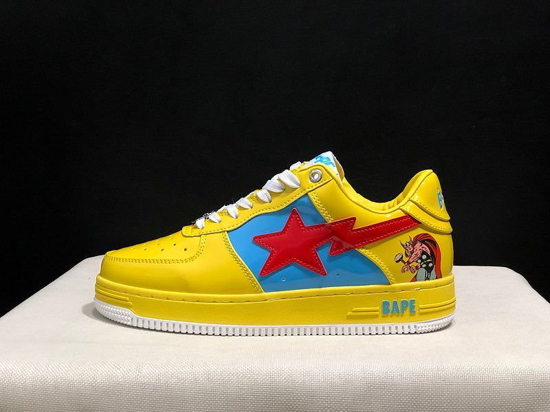 BAPE × Marvel STA Low – Yellow / Blue / Red