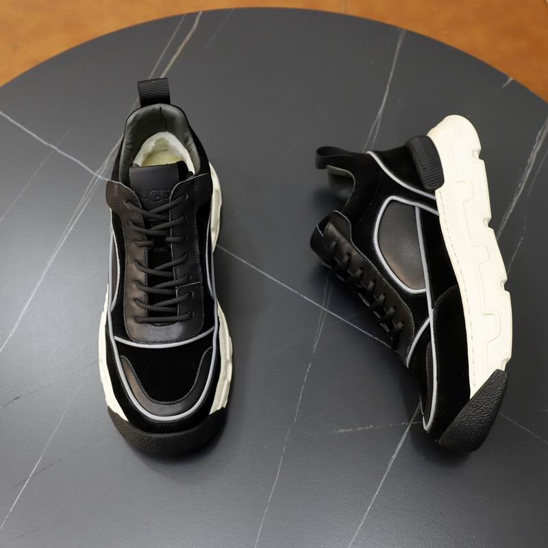 UGG Men's Suede Chunky Runner Sneaker — Black