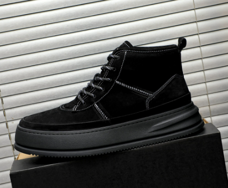 UGG Men's Suede High-Top Platform Boot — Black